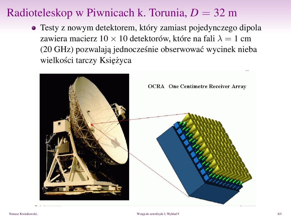 dipola zawiera macierz 10 10 detektorów, które na fali λ = 1 cm (20 GHz)