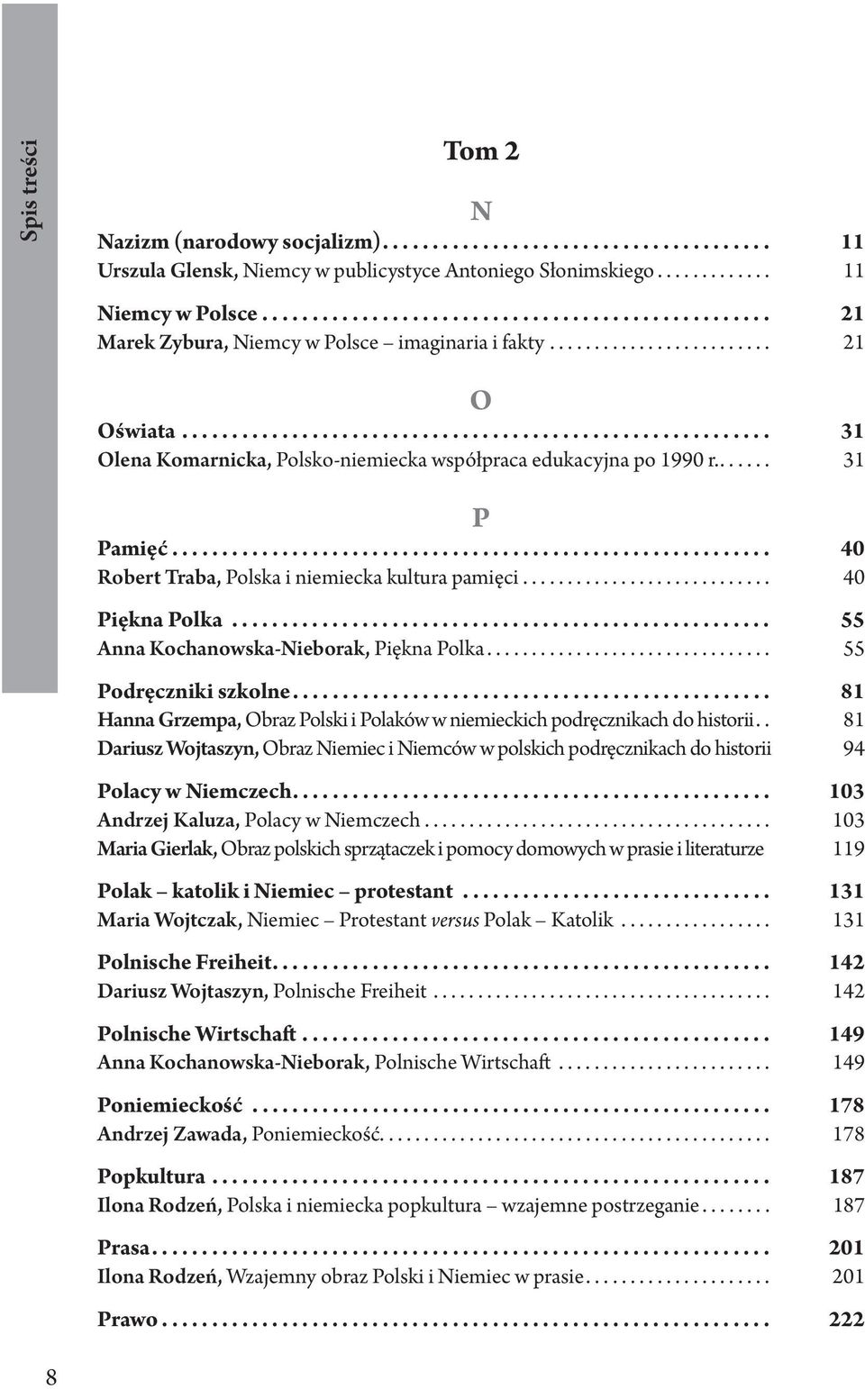 .......................................................... 31 Olena Komarnicka, Polsko-niemiecka współpraca edukacyjna po 1990 r....... 31 P Pamięć.