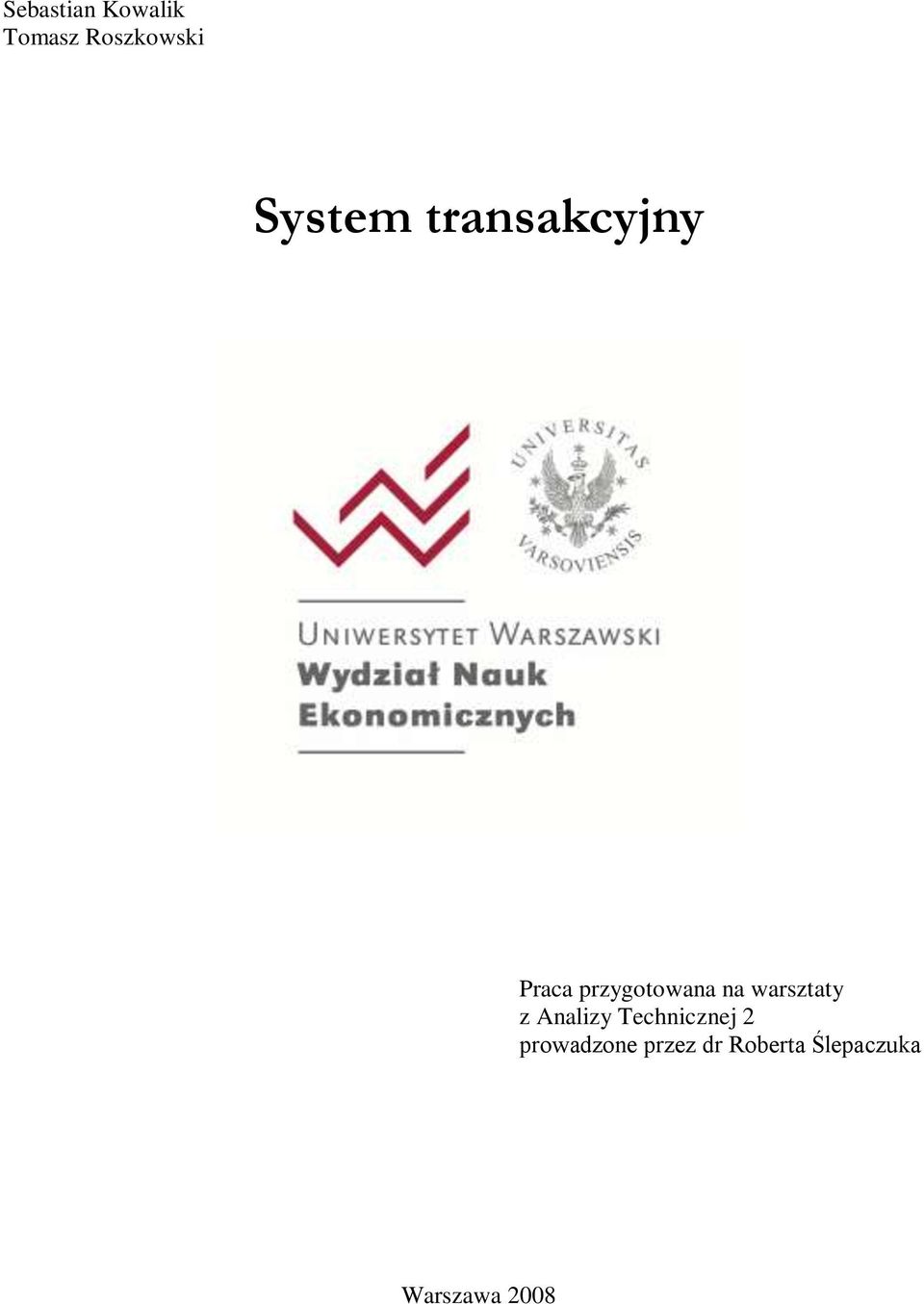 na warsztaty z Analizy Technicznej 2