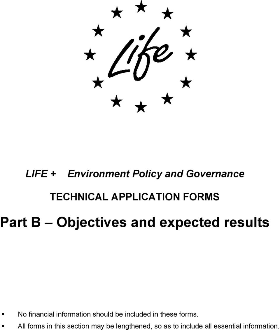 information should be included in these forms.