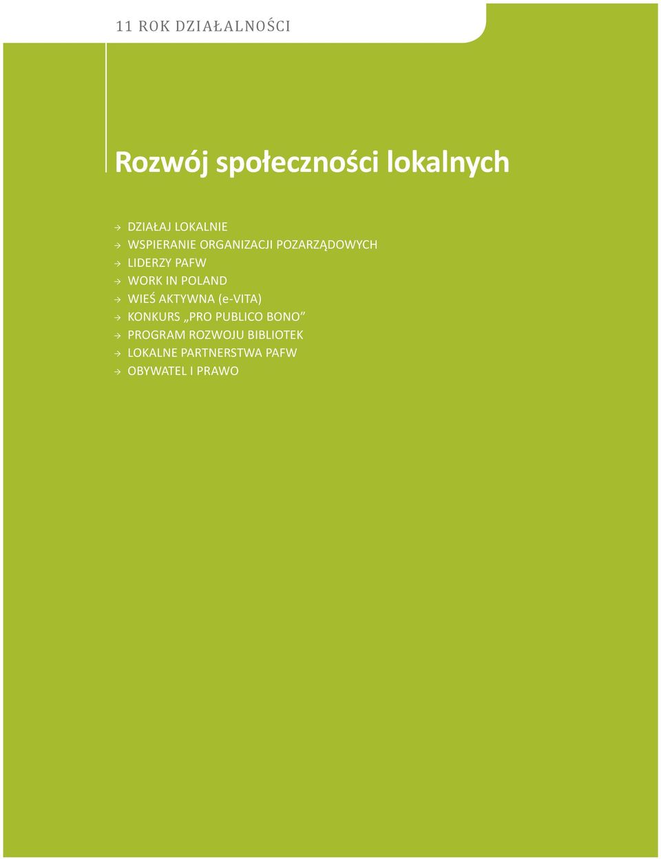 LIDERZY PAFW WORK IN POLAND WIEŚ AKTYWNA (e-vita) KONKURS PRO