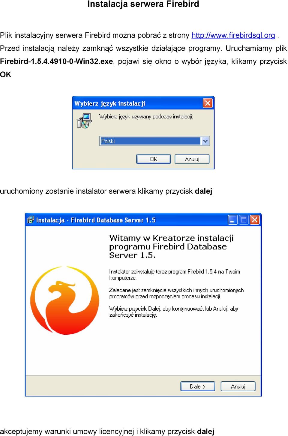 Uruchamiamy plik Firebird-1.5.4.4910-0-Win32.