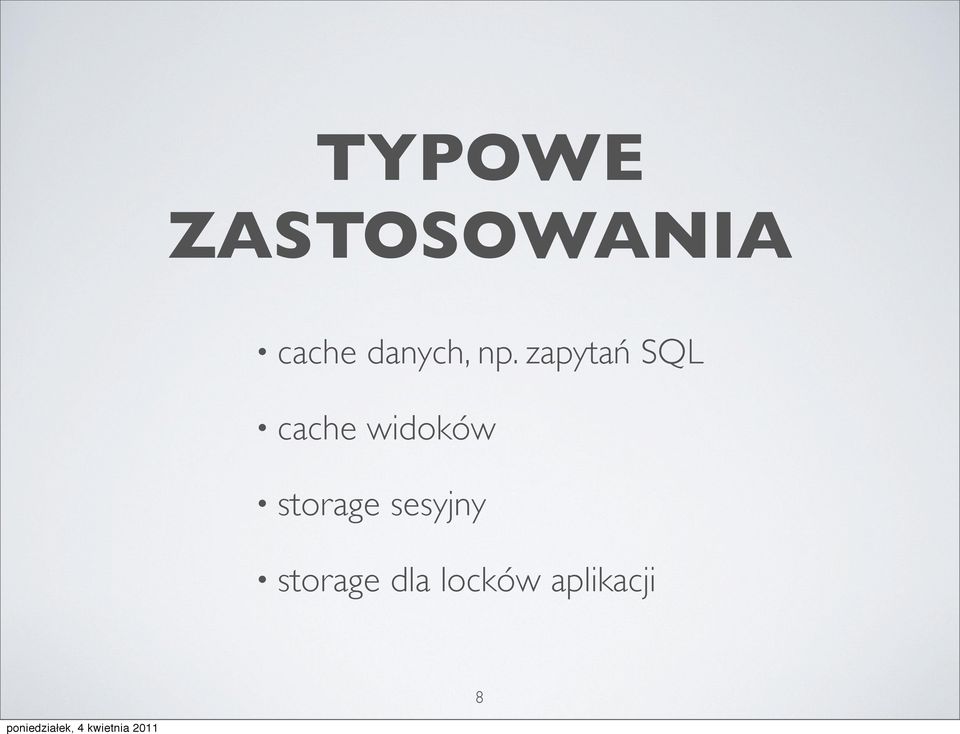 zapytań SQL cache widoków