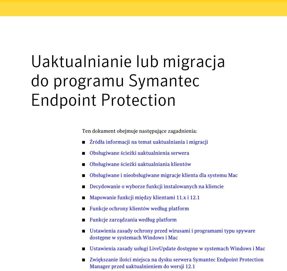 Mapowanie funkcji między klientami 11.x i 12.