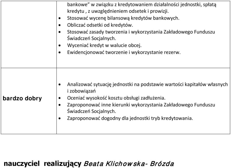 Ewidencjonować tworzenie i wykorzystanie rezerw.