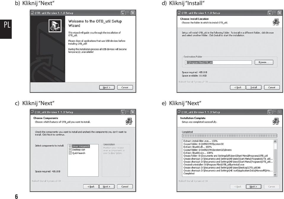 Install PL c)