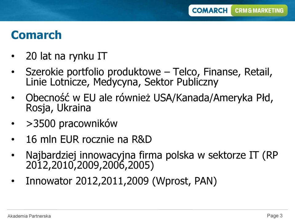 Rosja, Ukraina >3500 pracowników 16 mln EUR rocznie na R&D Najbardziej innowacyjna firma