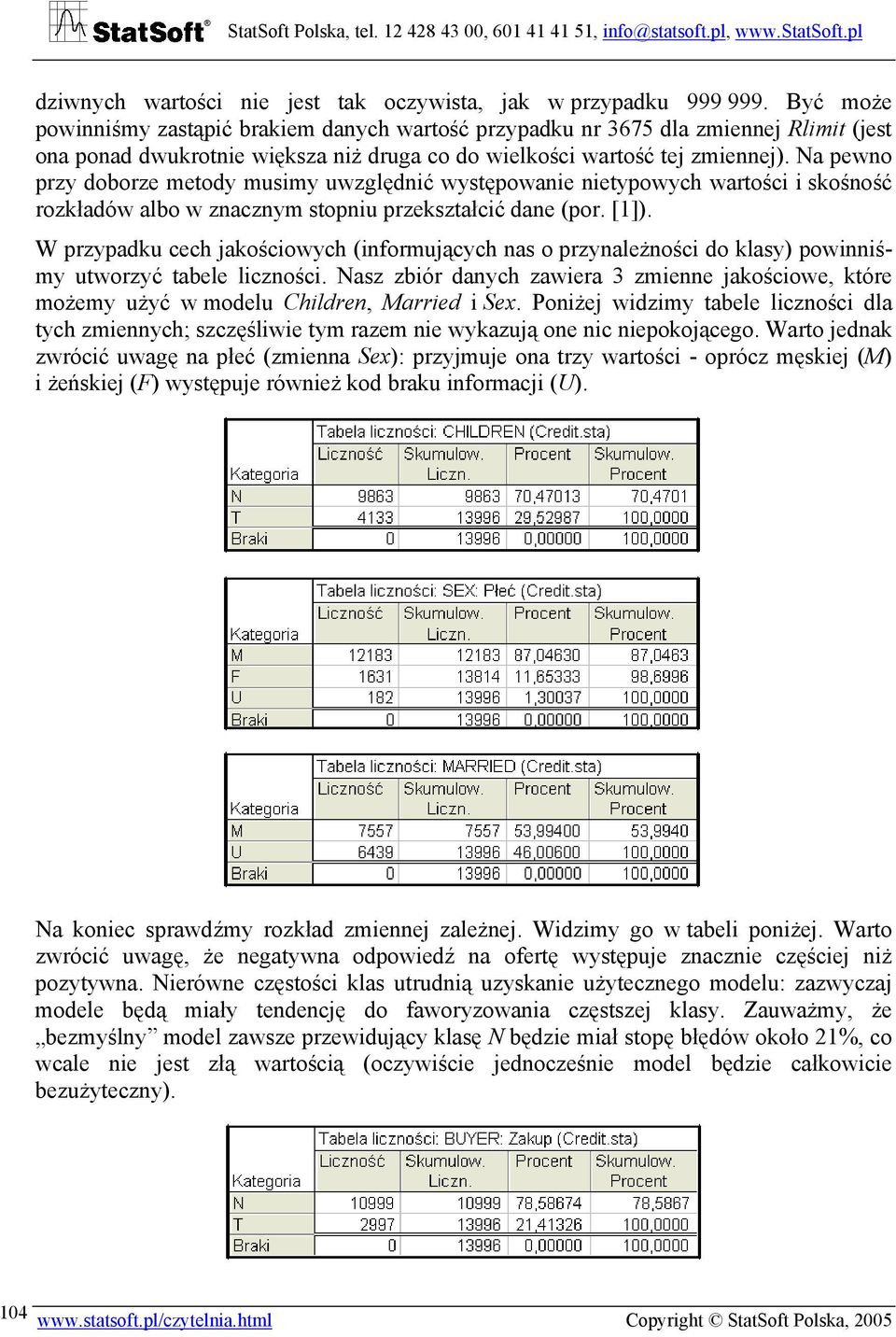 a pewno przy doborze metody musimy uwzględnić występowanie nietypowych wartości i skośność rozkładów albo w znacznym stopniu przekształcić dane (por. [1]).