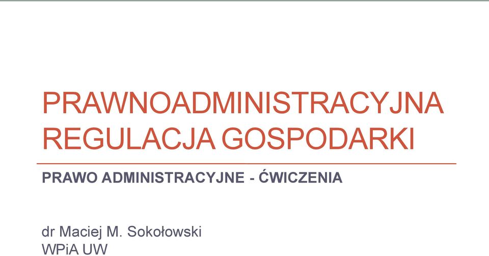 ADMINISTRACYJNE -