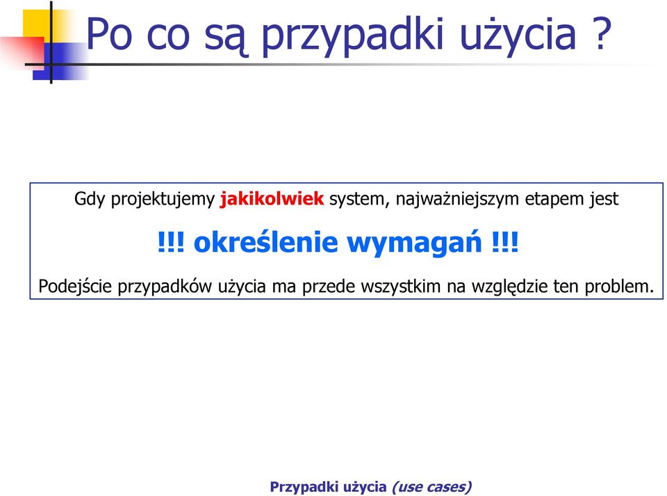 najważniejszym etapem jest!!! określenie wymagań!