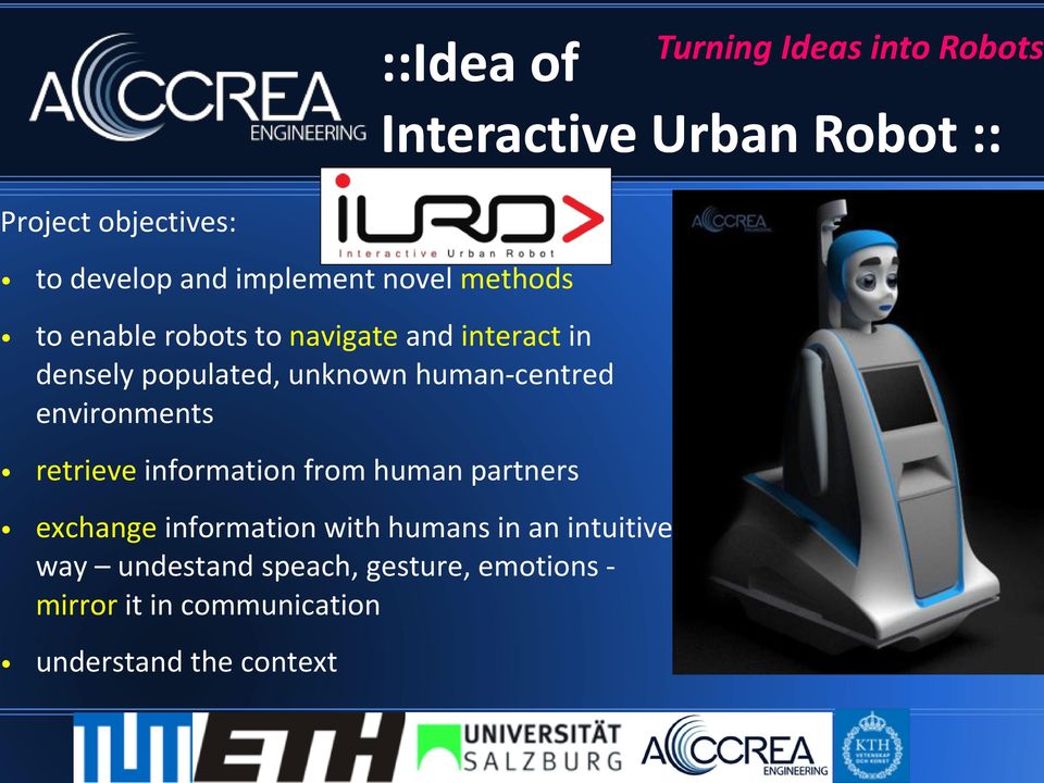 human-centred environments retrieve information from human partners exchange information with humans