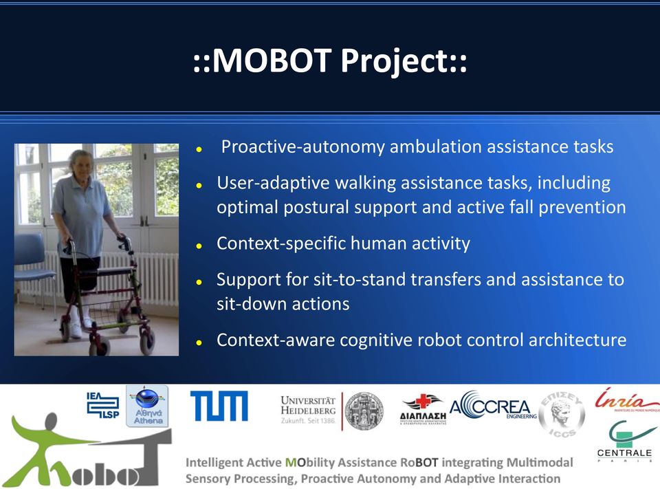 prevention Context-specific human activity Support for sit-to-stand transfers