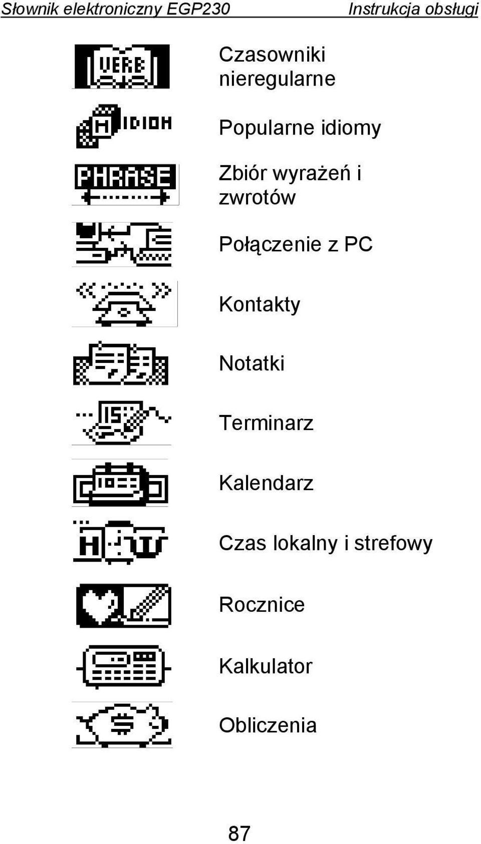 Kontakty Notatki Terminarz Kalendarz Czas