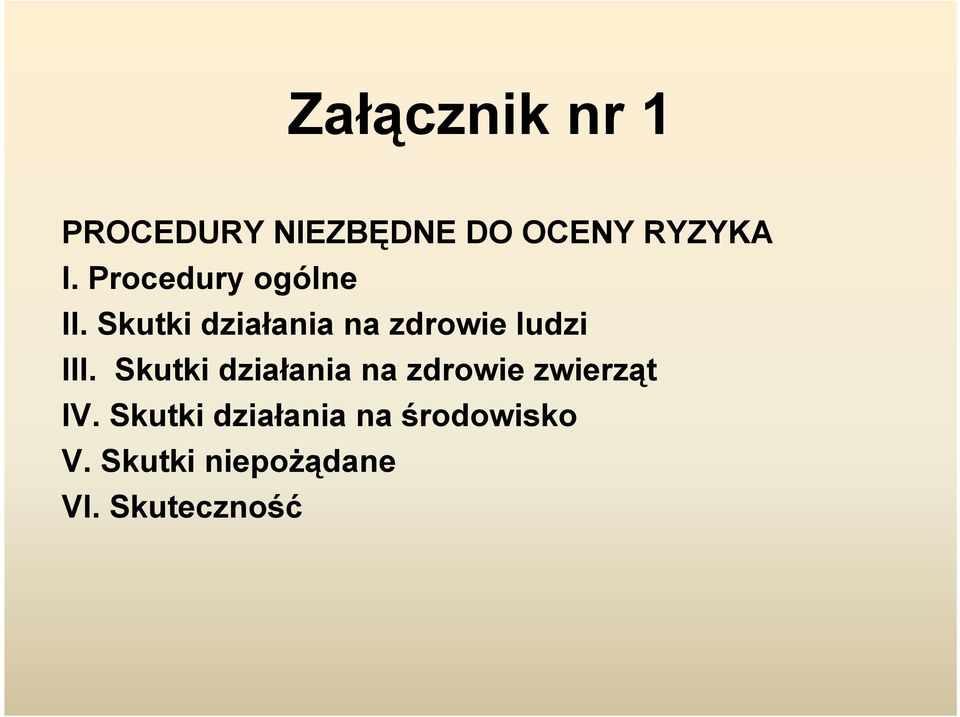 Skutki działania na zdrowie ludzi III.