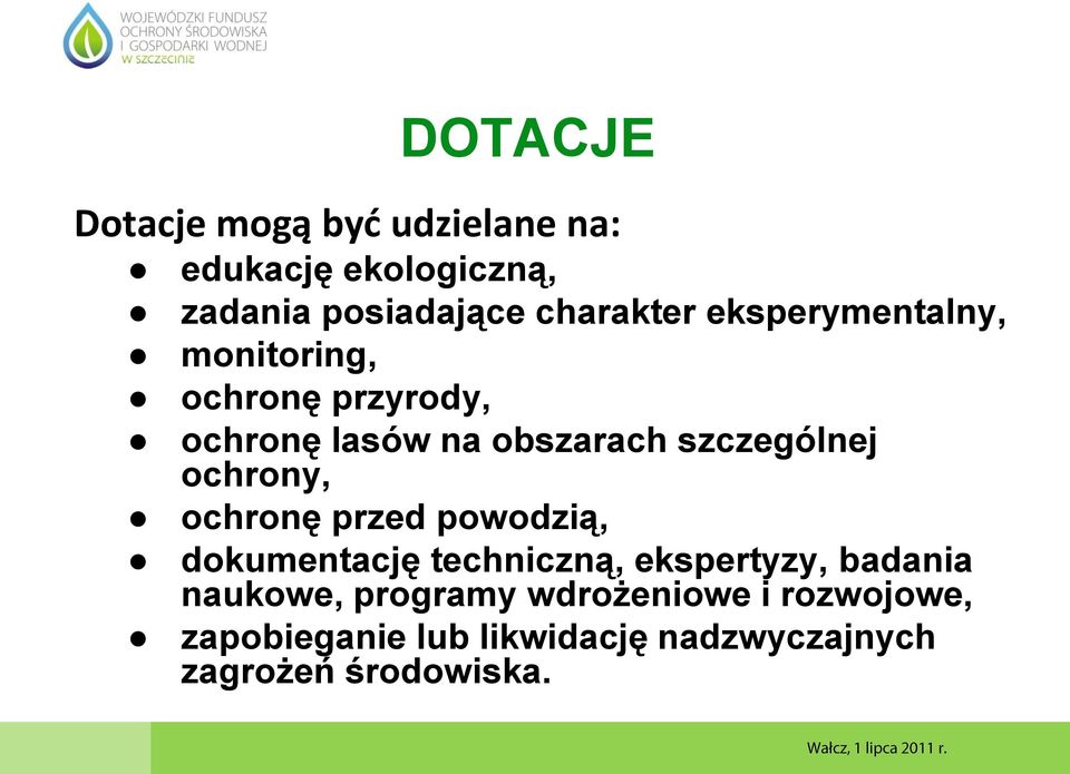 ochrony, ochronę przed powodzią, dokumentację techniczną, ekspertyzy, badania naukowe,