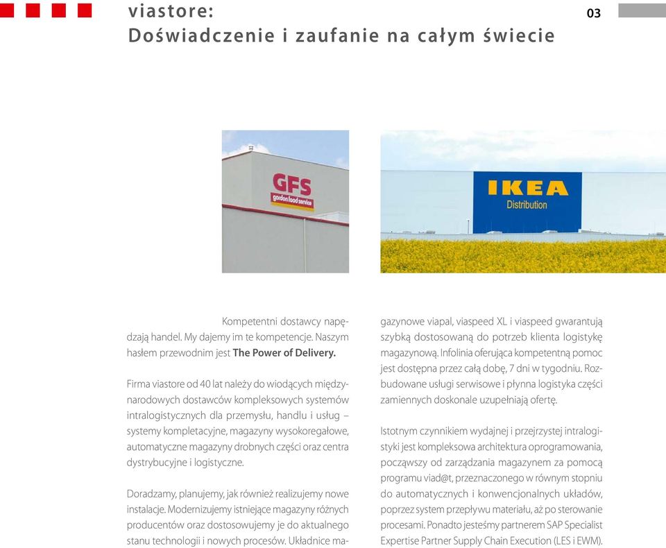 automatyczne magazyny drobnych części oraz centra dystrybucyjne i logistyczne. Doradzamy, planujemy, jak również realizujemy nowe instalacje.