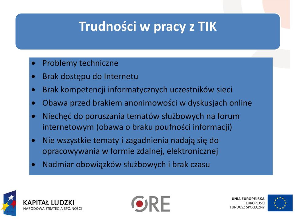 służbowych na forum internetowym (obawa o braku poufności informacji) Nie wszystkie tematy i