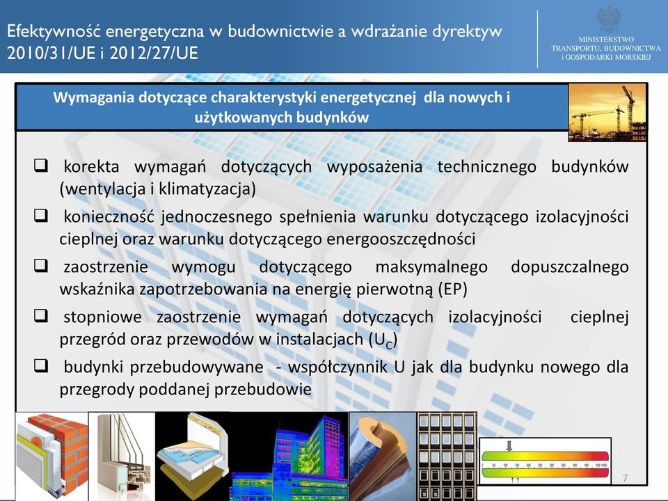 zaostrzenie wymogu dotyczącego maksymalnego dopuszczalnego wskaźnika zapotrzebowania na energię pierwotną (EP) stopniowe zaostrzenie wymagań dotyczących