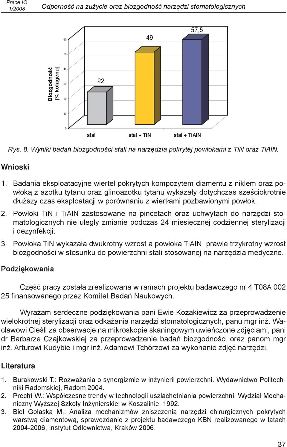 Badania eksploatacyjne wierteł pokrytych kompozytem diamentu z niklem oraz powłoką z azotku tytanu oraz glinoazotku tytanu wykazały dotychczas sześciokrotnie dłuższy czas eksploatacji w porównaniu z
