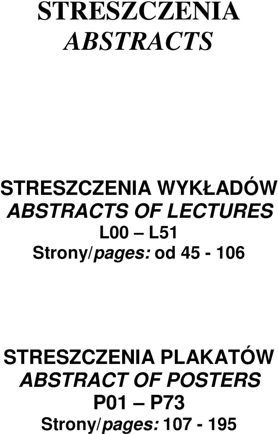 Strony/pages: od 45-106 STRESZCZENIA