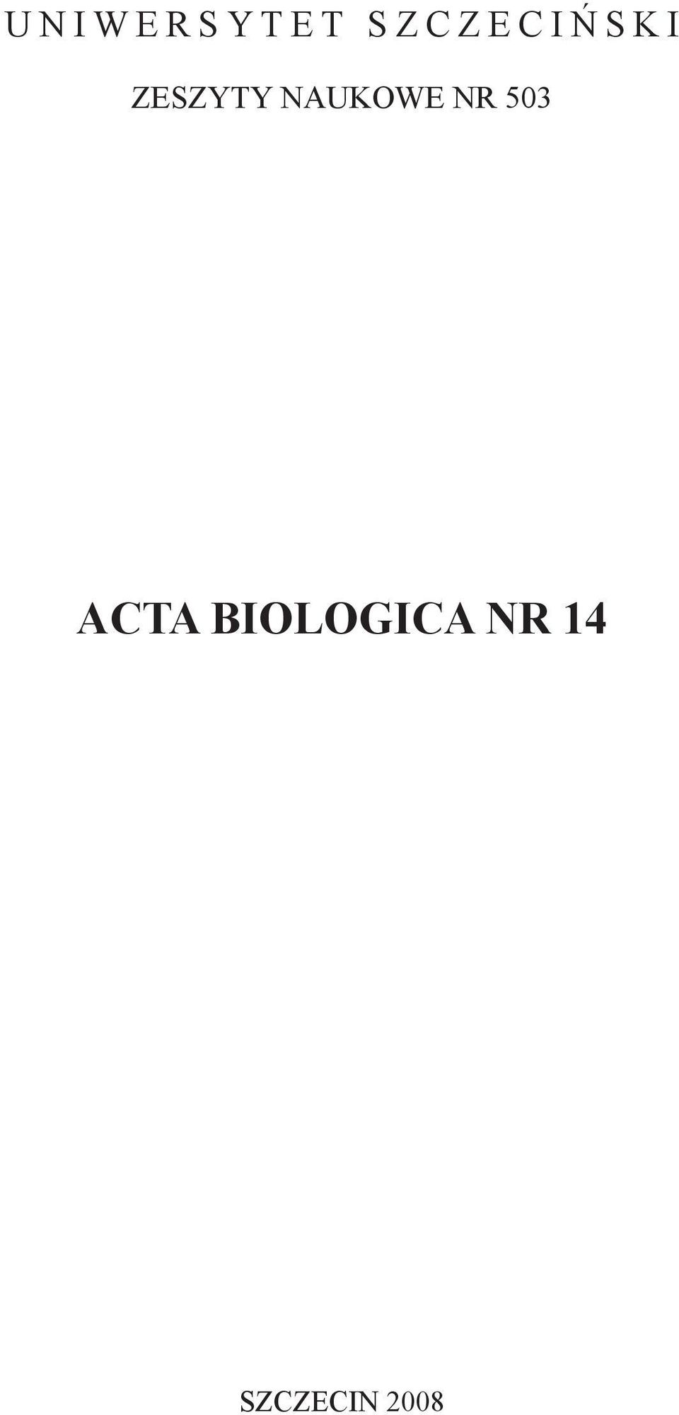 NR 503 ACTA