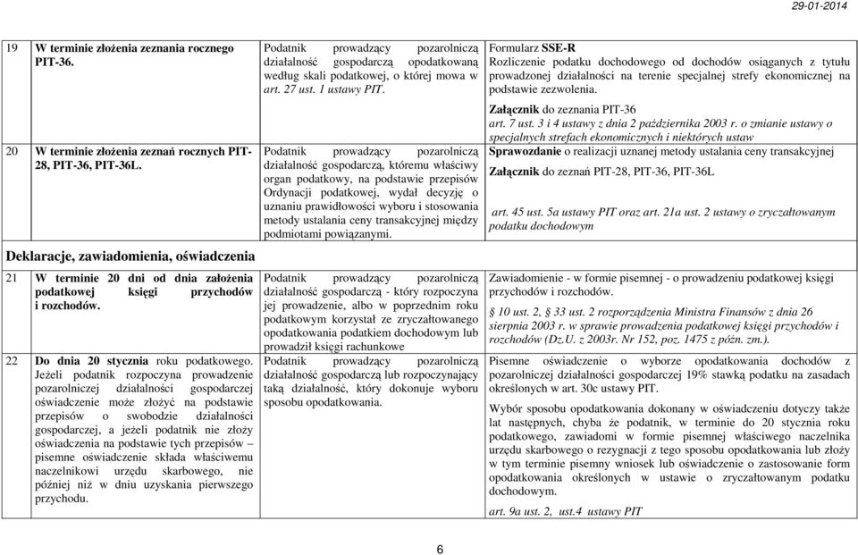 JeŜeli podatnik rozpoczyna prowadzenie pozarolniczej działalności gospodarczej oświadczenie moŝe złoŝyć na podstawie przepisów o swobodzie działalności gospodarczej, a jeŝeli podatnik nie złoŝy
