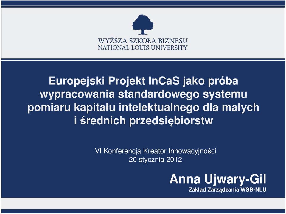 małych i średnich przedsiębiorstw VI Konferencja Kreator