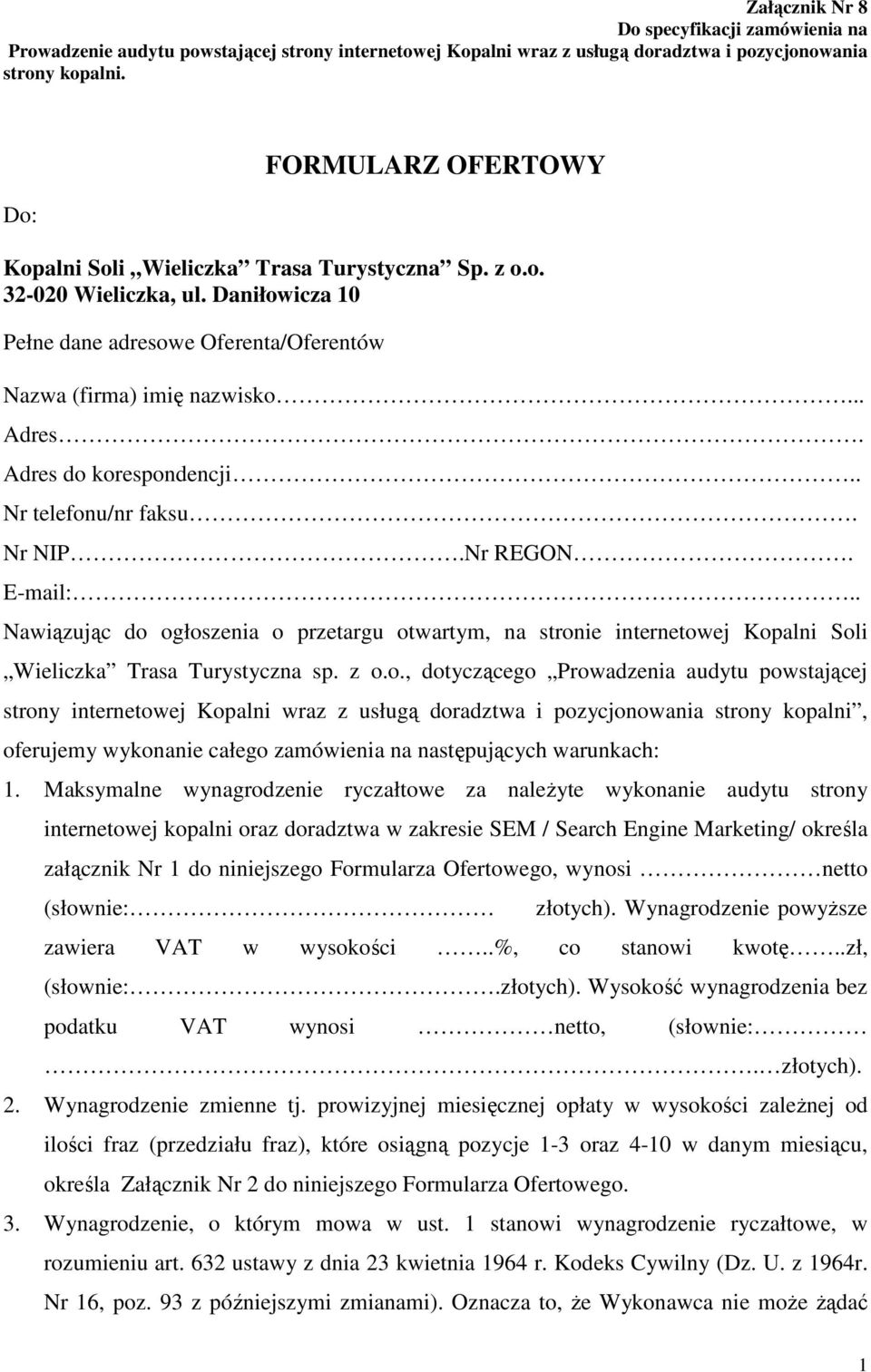 . Nawiązując do 