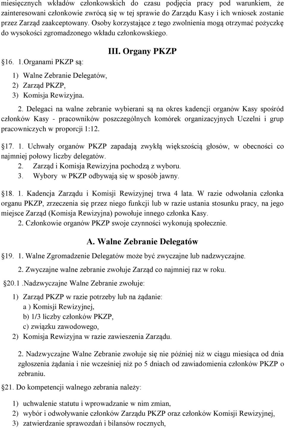 III. Organy PKZP 2.
