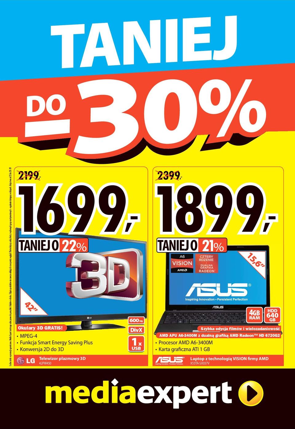 09 1699, 2199, TNIEJ O 22% 42 Okulary 3D GRTIS!