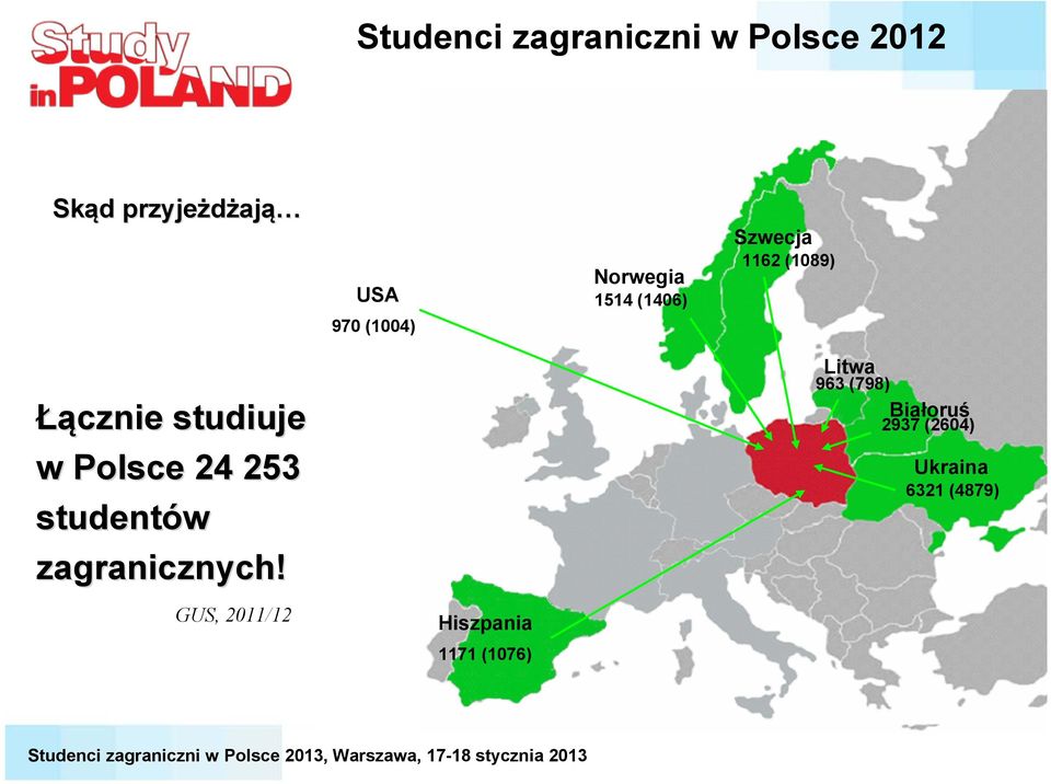 w Polsce 24 253 studentów zagranicznych!