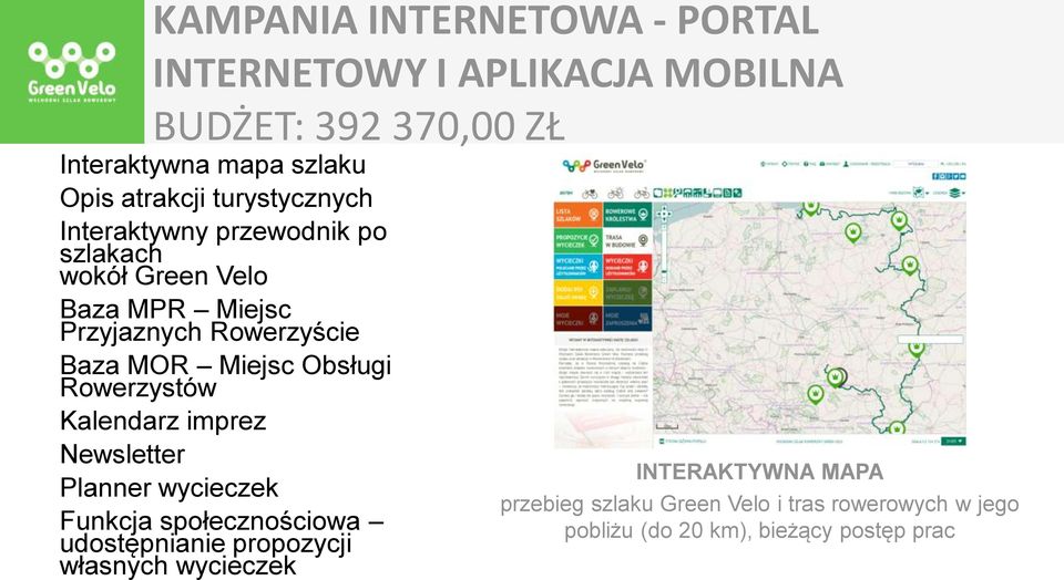 Obsługi Rowerzystów Kalendarz imprez Newsletter Planner wycieczek Funkcja społecznościowa udostępnianie propozycji