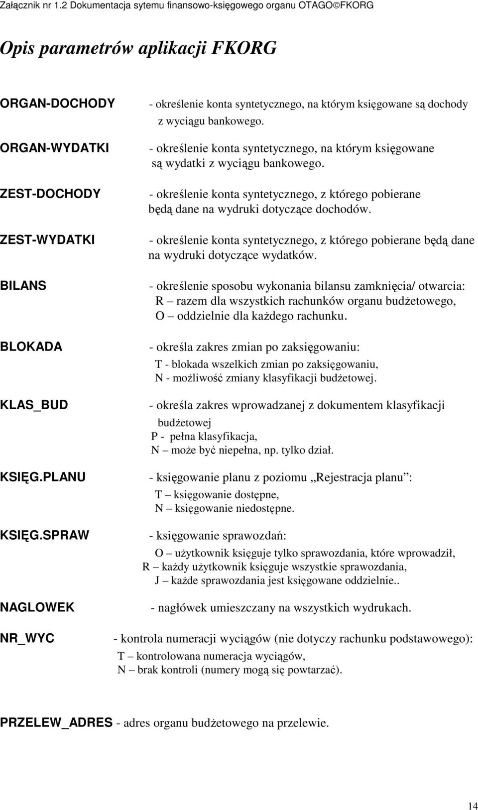 - określenie konta syntetycznego, z którego pobierane będą dane na wydruki dotyczące dochodów. - określenie konta syntetycznego, z którego pobierane będą dane na wydruki dotyczące wydatków.