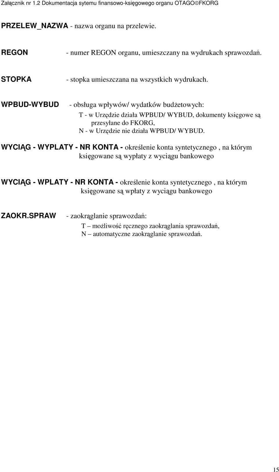 WYCIĄG - WYPLATY - NR KONTA - określenie konta syntetycznego, na którym księgowane są wypłaty z wyciągu bankowego WYCIĄG - WPLATY - NR KONTA - określenie konta