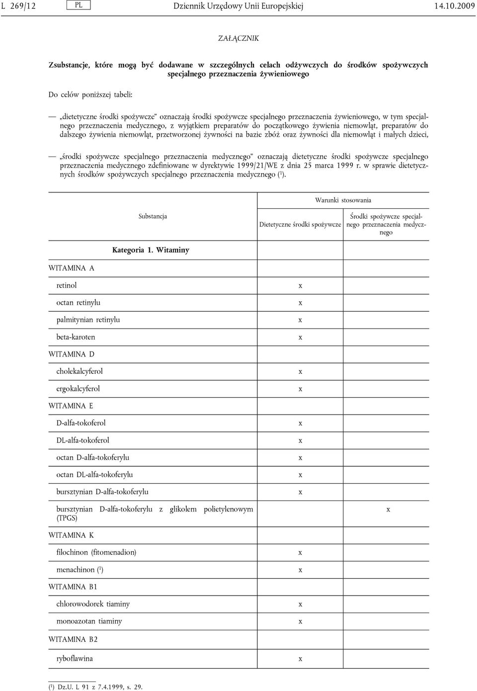 spożywcze oznaczają środki spożywcze specjalnego przeznaczenia żywieniowego, w tym specjalnego, z wyjątkiem preparatów do początkowego żywienia niemowląt, preparatów do dalszego żywienia niemowląt,