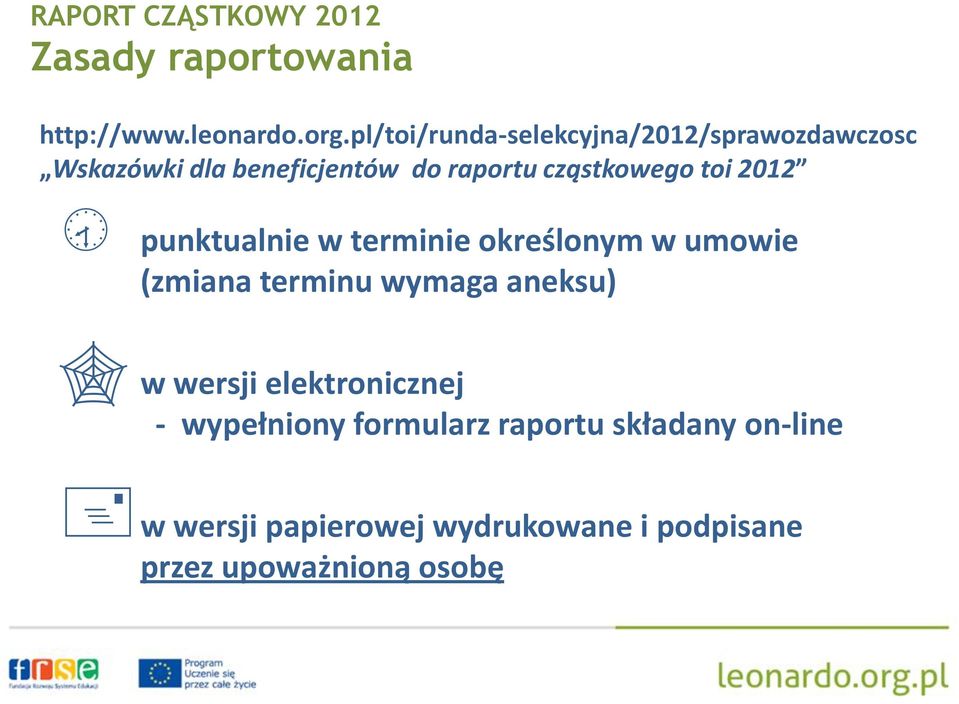 cząstkowego toi 2012 punktualnie w terminie określonym w umowie (zmiana terminu wymaga