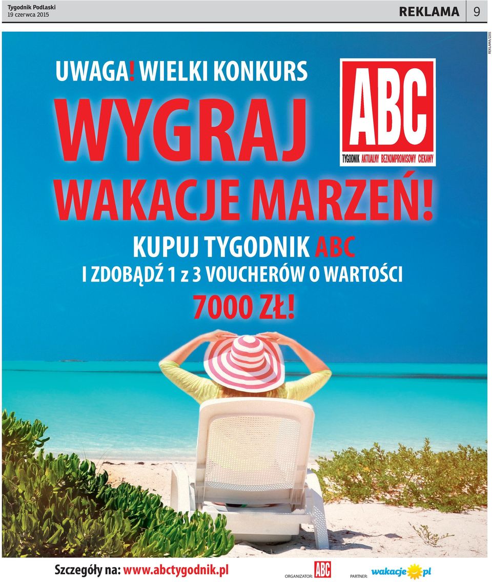 KUPUJ TYGODNIK ABC I ZDOBĄDŹ 1 z 3 VOUCHERÓW O