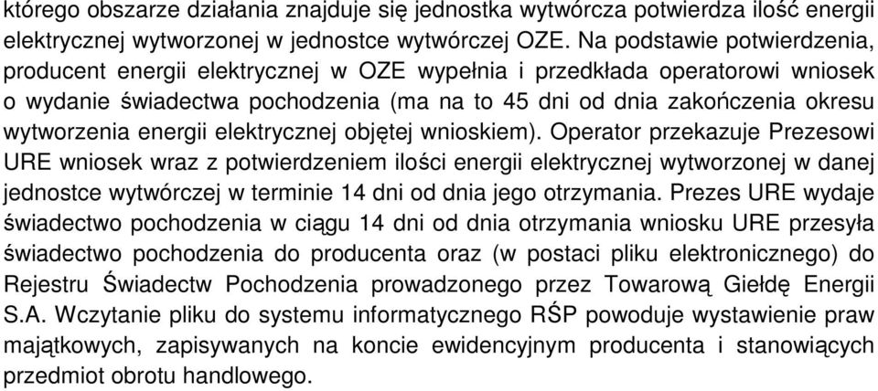 energii elektrycznej objętej wnioskiem).
