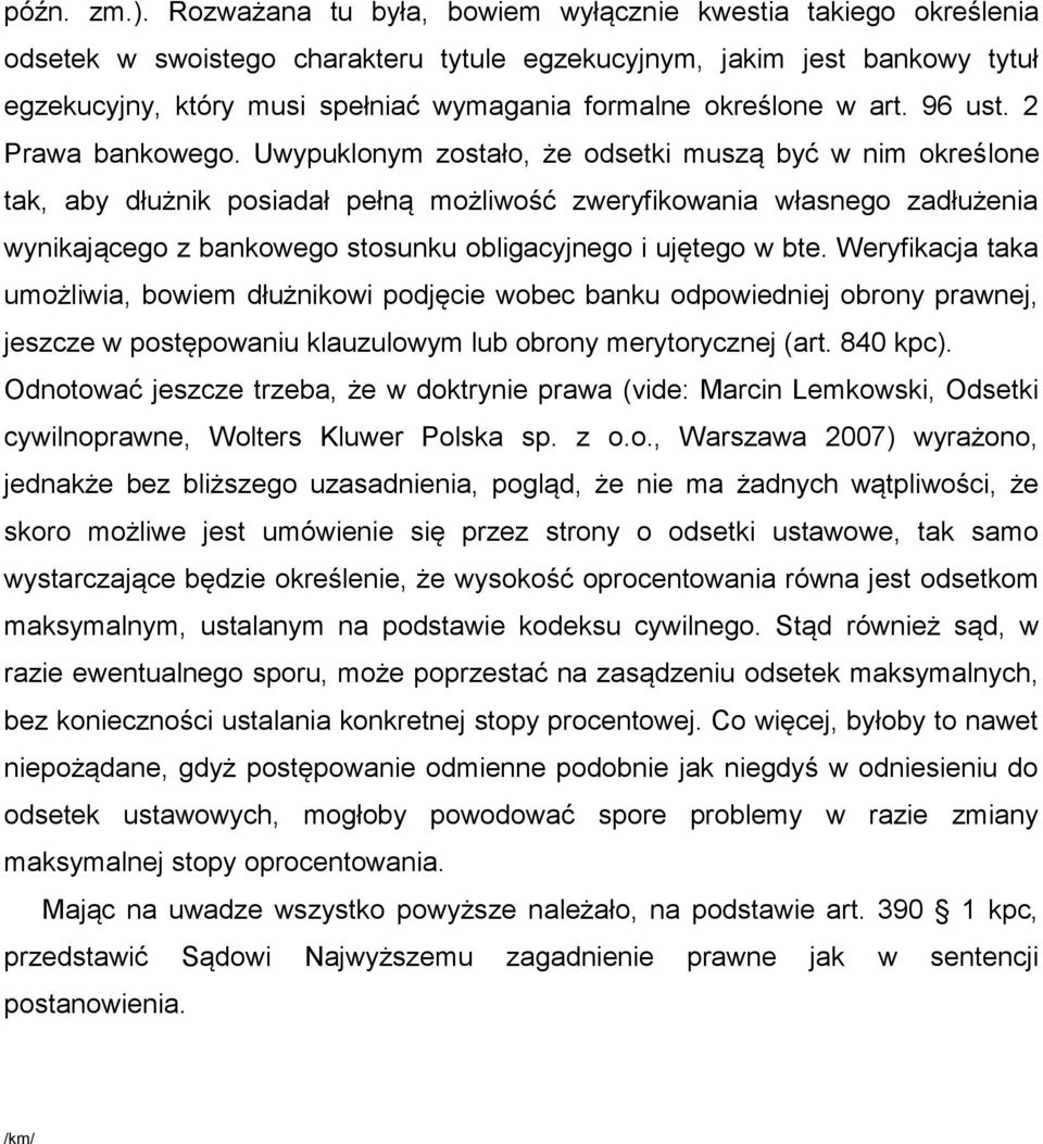 określone w art. 96 ust. 2 Prawa bankowego.
