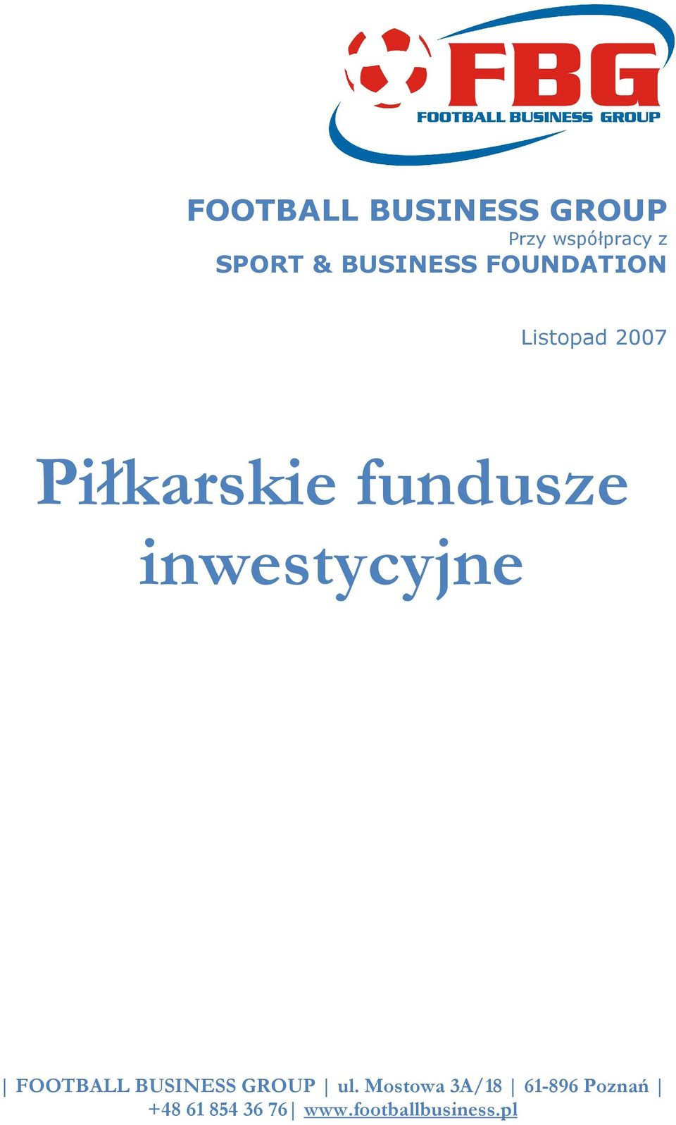 BUSINESS FOUNDATION Listopad
