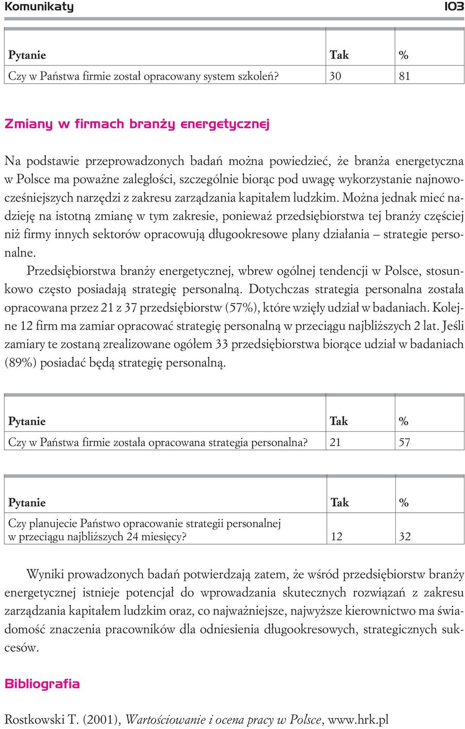 najnowoczeœniejszych narzêdzi z zakresu zarz¹dzania kapita³em ludzkim.