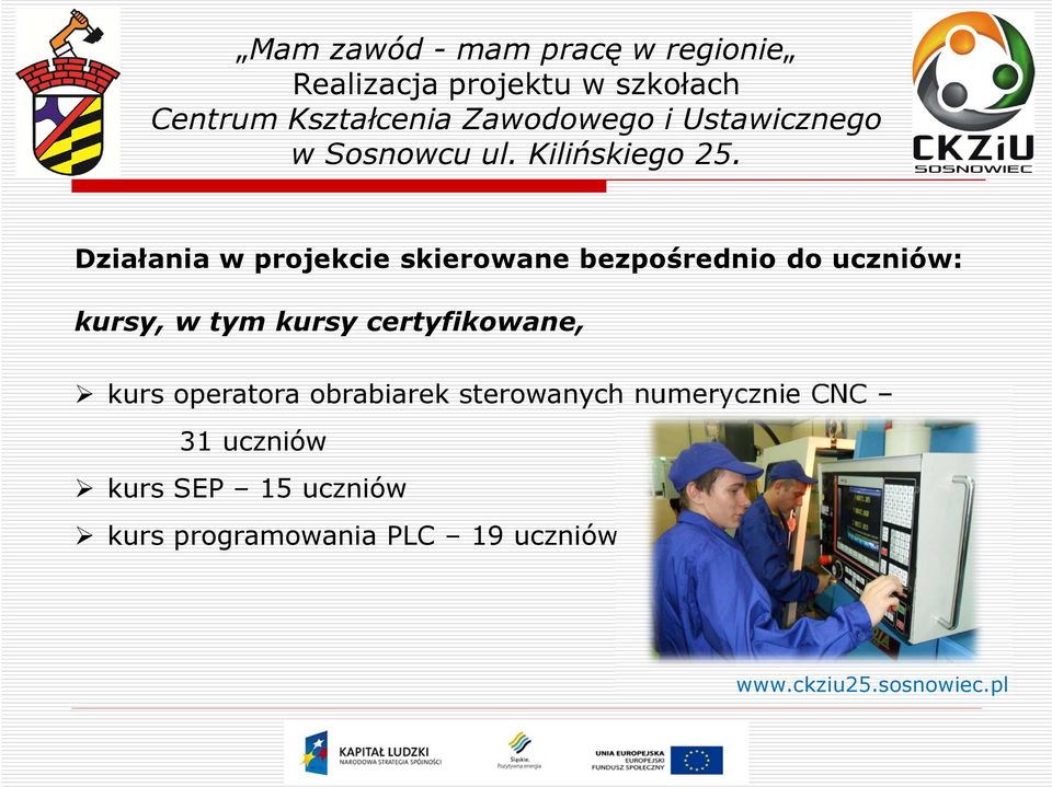 operatora obrabiarek sterowanych numerycznie CNC 31