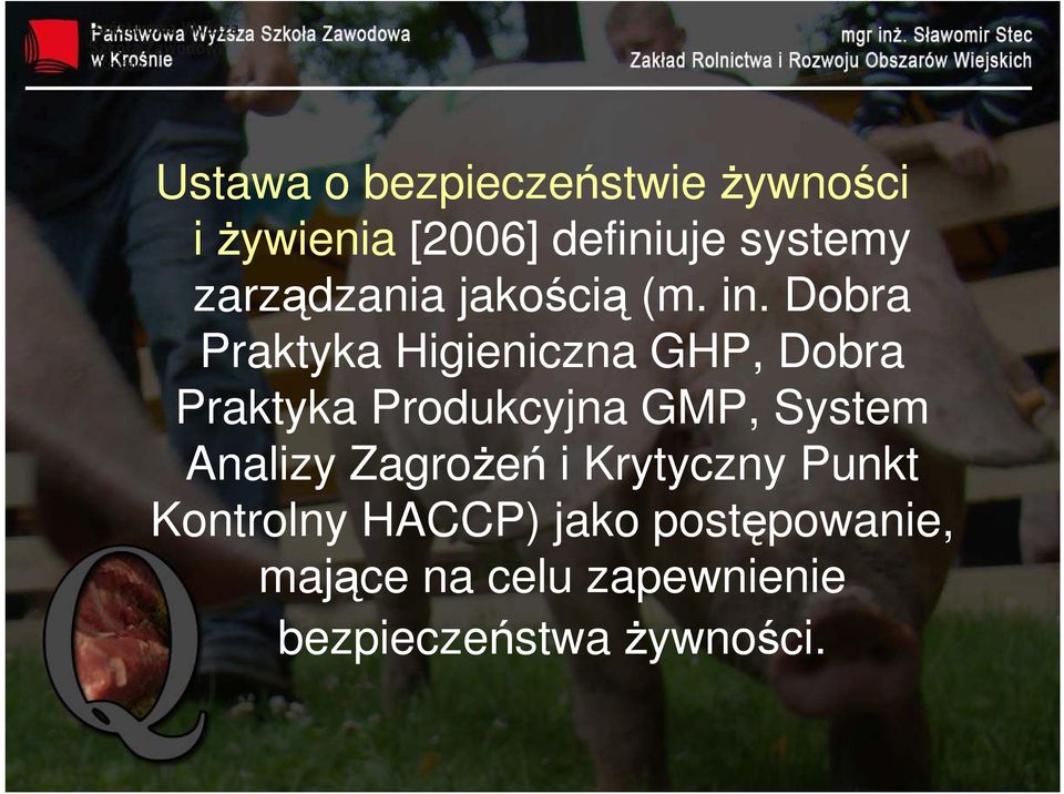 Dobra Praktyka Higieniczna GHP, Dobra Praktyka Produkcyjna GMP, System