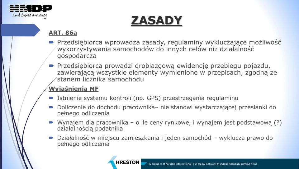 Wyjaśnienia MF Istnienie systemu kontroli (np.