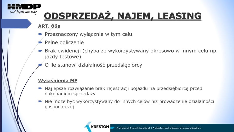 okresowo w innym celu np.