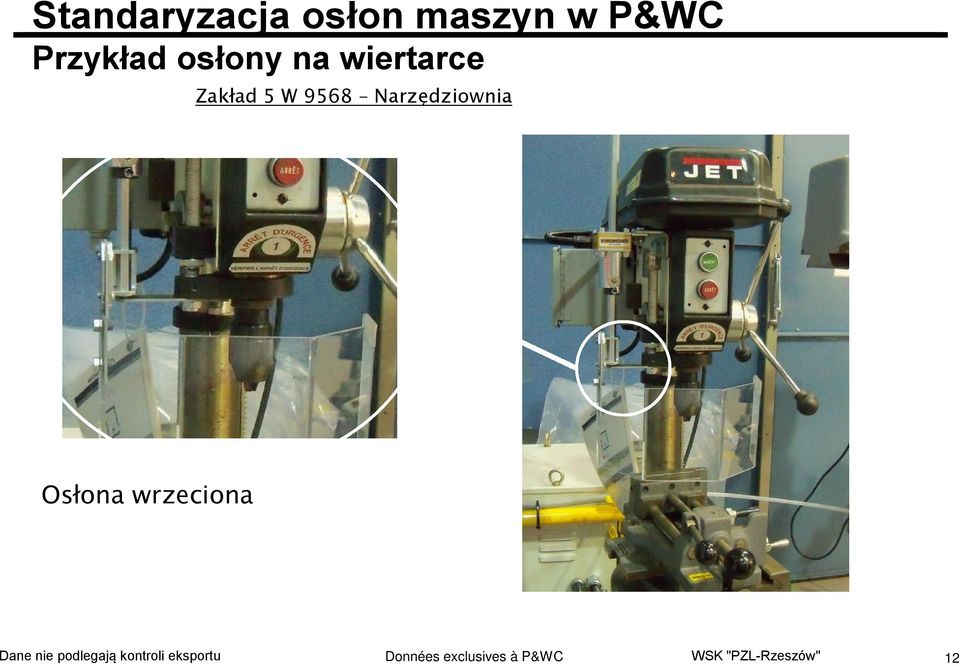W 9568 Narzędziownia Osłona wrzeciona