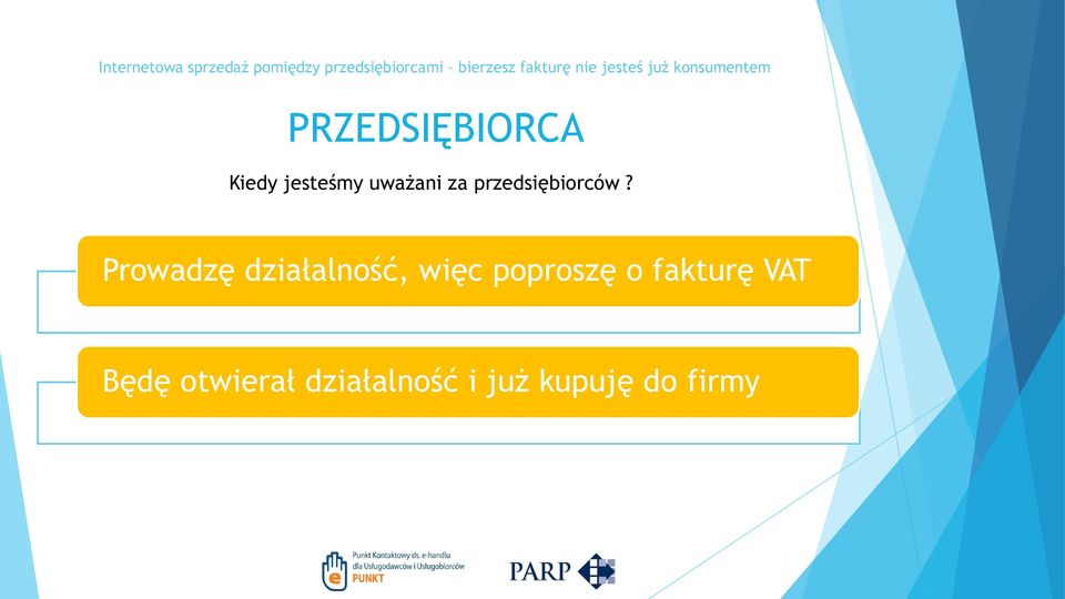 Prowadzę działalność, więc poproszę o