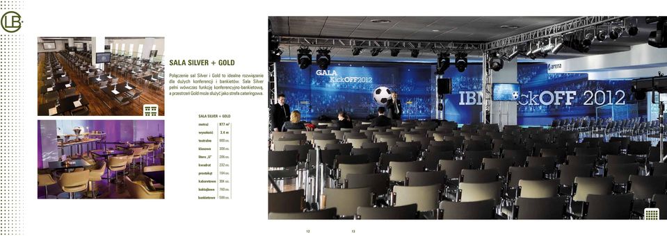 Sala Silver pełni wówczas funkcję konferencyjno-bankietową, a przestrzeń Gold może służyć jako strefa