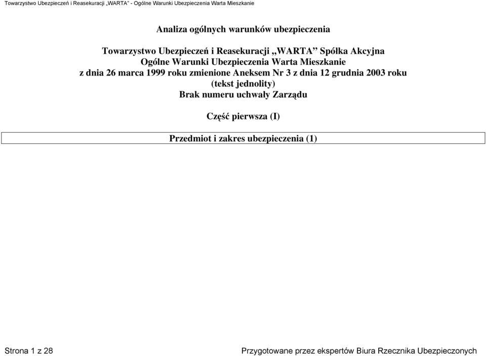 roku zmienione Aneksem Nr 3 z dnia 12 grudnia 2003 roku (tekst jednolity) Brak