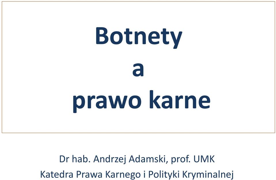 prof. UMK Katedra Prawa